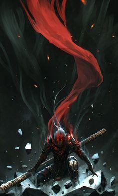 Yuumei Art, Guerriero Samurai, Creature Fantasy, Japon Illustration, 다크 판타지, Samurai Art, Comics Art, Arte Fantasy