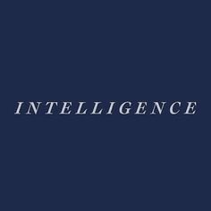 an image of the word intelilince on a dark blue background