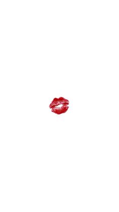 two red lips on a white background