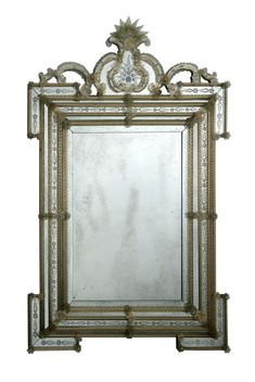 Hand-Cut Venetian Mirror Classical Theme, Venetian Glass Mirror, Designer Mirrors, Moroccan Bedroom, Italian Lighting, Neo Classical, San Clemente, Venetian Mirrors