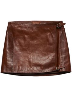 Brown Mini Skirt, Leather Skirts, Beauty Products Drugstore, Leather Mini Skirt, Prada Leather, Boots Fall, Leather Mini Skirts, Flat Boots, Exclusive Fashion