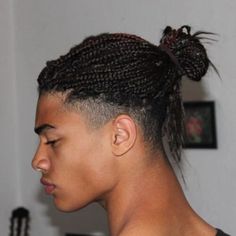 Man Bun Styles, Braided Man Bun, Man Bun Hairstyles, Braids Pictures, Haircut Pictures, Braided Bun Hairstyles, Mens Braids, Mens Braids Hairstyles