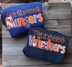 School spirit sweatshirt, School spirit, applique letters, embroidered, high school sweatshirt, school sweatshirt, sweatshirt, kids, adult by kristilynnbasinger on Etsy Letter School, Applique Letters, School Sweatshirts, School Spirit Shirts, Spirit Shirts, Cheer Mom, Coordinating Fabrics, School Mascot, School Colors