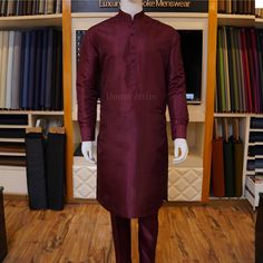 Solid maroon kurta pajama design for men Formal Cotton Kurta For Festivals, Formal Festival Cotton Kurta, Red Cotton Kurta With Dabka, Unstitched Cotton Churidar, Formal Long Sleeve Cotton Salwar Kameez, Traditional Long Sleeve Burgundy Sets, Red Cotton Kurta With Dabka Embroidery, Red Cotton Kurta With Dabka Detail, Long Sleeve Red Cotton Churidar