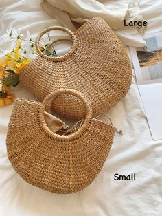 Summer straw shoulder bag, perfect for your next beach vacation 2 sizes available Large: 39cm wide x 36cm tall (15in x 14in) Small: 32cm wide x 31cm tall (12.5in x 12in) Designer Style ID: 8350 Handmade Summer Straw Bag, Beach Bag, Hand Woven Tote, Picnic Basket, Crossbody Bag Summer Purses 2024, Straw Beach Tote, Crochet Bat, Handbags Handmade, Big Rangoli, Straw Purse, Big Rangoli Designs, Summer Purses, Crochet Boots