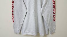 "● PLEASE READ BEFORE BUY Please Dont Expect The Items Is New Or 100% Perfect. Second Hand @ Used Product Usually got Strech, Stains. Beauty by the age. Please do use measurements below to see if this will be a good fit first before purchasing. ● ITEM DESCRIPTION Tag : MURINA Made in : USA Size on tag : XL Armpit to armpit : 23.5\" Length : 29\" Condition : PRE-OWNED AND VINTAGE CONDITION (SEE PICTURE). ● PAYMENT POLICY -Payment via PAYPAL only. ● SHIPPING POLICY -Handling period 1-3 business da 90s Long Sleeve T-shirt For Spring, 90s Style Long Sleeve T-shirt For Spring, Retro Gray Long Sleeve Tops, 90s Style Long Sleeve Cotton Tops, Caught Red Handed, Statler And Waldorf, T Shirt Long Sleeve, Dope Swag, The Muppet Show