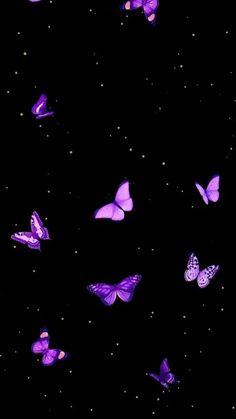 Iphone Wallpaper Violet, Black And Purple Wallpaper, Purple Butterfly Wallpaper, Blue Butterfly Wallpaper, Dark Purple Wallpaper, Purple Flowers Wallpaper, Pretty Wallpapers Tumblr, Cute Blue Wallpaper, Butterfly Background