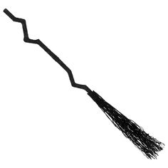 a black and white photo of a long, straight - legged broom on a white background