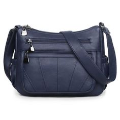 - Brand New - Color : Dark Blue - Faux Leather - Size: 26cm*23cm*10cm; Weight: 0.48kg; Shoulder Strap Drop From 33cm To 65cm. The Length Of The Main Pocket's Opening Is 26cm. Please Mesure The Size Before Placing The Order. If You Have Any Questions About Our Product, Please Contact Us By Email. - This Womens Soft Pu Leather Handbag Is Made Of High Quality Pu Leather, Soft, Comfortable, Sturdy. Elegant Hardware, Smooth Zippers Making It A Versatile Option For Daily Use. - Multi Pockets & Large C Bags Display Ideas, Bags Classy, Lake Blue Color, Travel Crossbody Bag, Mini Umbrella, Travel Crossbody, Planner Pens, Bags Style, Crossbody Bags For Travel