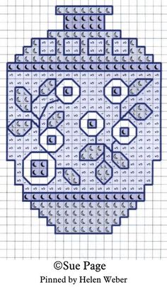 a cross stitch pattern for a vase