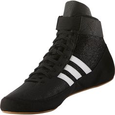 New In Original Box Men's Adidas Aq3325 Hvc Wrestling Black/White Shoes $80 Take Down Your Opponent While Wearing The Adidas Men's Hvc 2 Wrestling Shoes. These Shoes Are Designed With Full-Length Outsoles For Consistent Contact With The Mat And Synthetic Suede Uppers With Synthetic Leather Overlays To Provide Durability. Single-Layer Mesh In The Uppers Provides Ventilation To Help Keep Your Feet Cool. Color: Black/White, See Pictures Adidas Golf Shoes, Black White Shoes, Wrestling Shoes, Black And White Shoes, White Shoes Sneakers, Adidas Running Shoes, Black Gums, Running Shoes Sneakers, Black Adidas