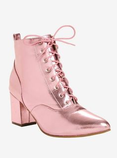 Trendy Lace-up Boots With Pointed Toe For Party, Trendy Party Lace-up Boots With Pointed Toe, Trendy Pointed Toe Lace-up Boots For Party, Pink Pointed Toe Booties For Fall, Pink Ankle Booties For Spring, Trendy Pink Lace-up Boots For Spring, Spring Party Pink Booties, Trendy Pink Ankle Booties, Trendy Pink Lace-up Boots For Fall