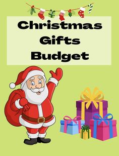 a christmas gift guide with santa clause and presents