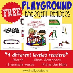 four different types of play ground emerge readers