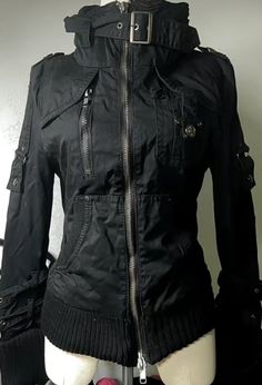 Punk Outfits For Women, Emo Jacket, 2000s Jacket, Grunge Jacket, Jacket Outfit Women, Y2k Jacket, Little Outfits