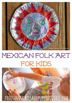 the mexican folk art for kids is an easy and fun project to do with paper plates