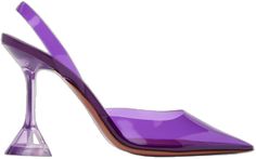 Purple High Heel Slingback Pumps For Formal Occasions, Chic Purple Slingback Pumps For Formal Events, Chic Purple Slingback Pumps For Formal Occasions, Purple Sculpted Heel Evening Heels, Purple Heel Strap Slingback Pumps For Evening, Purple Slingback Pumps With Heel Strap For Evening, Purple Sculpted Heel Formal Heels, Chic Purple High Heel Slingback Pumps, Chic Purple Slingback Heels