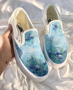 Custom Painted Vans, Sharpie Shoes, Night Road, Painting Shoes, Upcycle Clothing