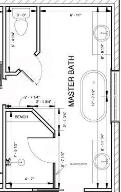 a drawing of a bathroom with measurements