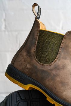 Based on the highly popular Blundstone #585 Chelsea boot, the #1944s feature iconic good looks with an eye-catching sole. Wherever your adventures take you, the new #1944s are built with all the outstanding comfort and durability that Blundstones are known for. #Blundstone #leatherboots #chelseaboots Fall Outdoor Boots With Waxed Finish, Waxed Finish Boots For Outdoor Fall Activities, Waxed Finish Outdoor Boots For Fall, Vintage Boots With Waxed Finish And Round Toe, Rustic Boots For Outdoor Work In Fall, Rustic Leather Waterproof Boots For Fall, Brown Vintage Boots With Waxed Finish, Vintage Brown Round Toe Boots For Outdoor, Rugged Waxed Finish Boots For Fall