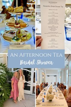 an afternoon tea bridal shower with guests