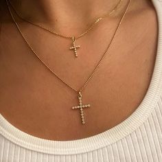 The 14k Diamond Cross Necklace is now available in the mini version! It is the perfect everyday necklace for such a meaningful symbol. It is made with solid 14k yellow gold and bezeled diamonds. Also available in a larger version.Every sale supports survivors of campus sexual assault through our nonprofit Restore Dignity, providing rent, medical, and tuition assistance. 18" sparkly ball chain14k yellow goldDiamonds: 0.05 caratsAlways protect your jewelry from household chemicals, harsh soaps, su Diamond Cross Necklace, How To Clean Silver, Cleaning Silver Jewelry, Professional Jewelry, Everyday Necklace, Diamond Cross, Jewelry Inspo, Ball Chain, Diy Necklace