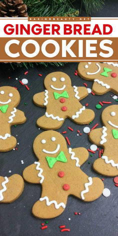 These gingerbread cookies are the perfect Christmas dessert idea! They're perfect for decoration or dunking on coffee. Spiced, crunchy, and with icing, this is an easy Christmas cookies for your holiday baking recipes! Icing For Gingerbread Cookies, Make Gingerbread Cookies, Best Gingerbread Cookie Recipe, Holiday Cookie Exchange Party, Easy Gingerbread Cookies, Gingerbread Cookie Recipe, Best Gingerbread Cookies, Gingerbread Cookie Dough