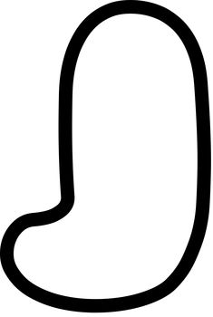 a black and white image of the letter d with an oval shape on it's side