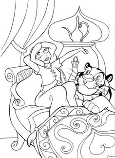 the princess and the tiger coloring pages for kids to print on their own wallpapers