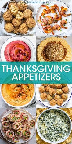 thanksgiving appetizers with text overlay