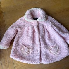 Never Worn. Some Free Home Winter Long Sleeve Outerwear For Playtime, Cute Long Sleeve Outerwear For Playtime, Cute Winter Outerwear For Playtime, Cute Pink Outerwear With Pockets, Pea Coats, Kids Jacket, Chloe, Kids Shop, Jackets & Coats