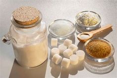 there are many different types of sugar in the jar