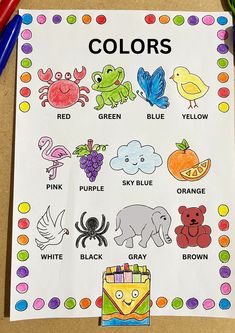 colors worksheet for nursery class, worksheets for kindergarten, handmade colors worksheet, colors worksheets for kindergarten, my first words Zoo Animal Coloring Pages, Worksheet For Kindergarten, Express Emotions, Red Can, Color Worksheets, Animal Coloring Pages, Kindergarten Worksheets, Creative Activities