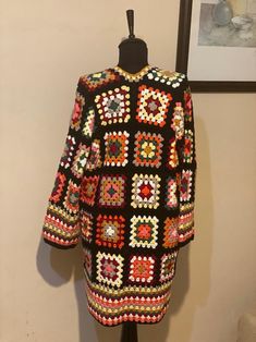 Granny Square Cardigan, Colorful Patchwork Cardigan, Oversize Crochet Jackets, Boho Coat, Afghan Sweater, Cardigan for Women, Gift - Etsy Afghan Sweater, Cardigan Colorful, Crochet Jackets, Long Black Sweater, Granny Square Cardigan, Square Cardigan, Boho Coat, Patchwork Cardigan, Cardigan For Women