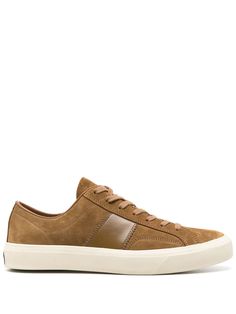 camel brown calf suede leather trim panelled design round toe branded leather insole logo at the sole rubber sole front lace-up fastening Nike Tenis, Sneakers Brown, Balenciaga Track, Tom Dixon, Brown Sneakers, Summer Beach Wear, Suede Sneakers, Derby Shoes, Espadrille Shoes