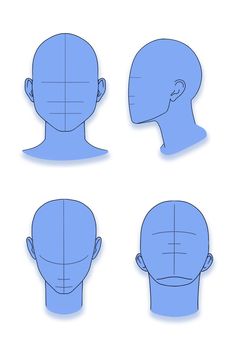 an image of the head and shoulders of a person with different angles to each side