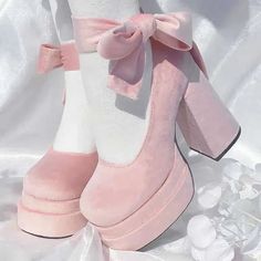 Pink Y2k Shoes, Hoco Ideas, Mary Jane Platform Shoes, Thick Heel Shoes, Dr Shoes, Shoes Party, Coquette Y2k