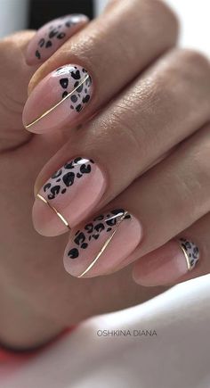 Donut Nails, Cheetah Print Nails, Animal Print Nails Art, Cute Pink Nails, Glazed Donut