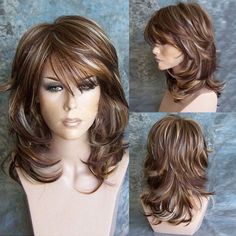 Medium Layered Hair, Natural Wigs, Red Fall, Shag Haircut, Winter Hair, Synthetic Wig, Layered Haircuts