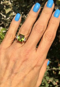 Don't miss this opportunity to own this beautiful gemstone ring crafted in 14k gold filled => Gemstone Type - Peridot, Clear Quartz => Gemstone Cut - Faceted => Gemstone Size - 8*10 mm, 3*5 mm => Total Number of Gemstones - 3 => Metal Type - 14k Gold Filled (Tarnish Resistant And Nickel Free) - also available in 925 sterling silver * Please contact me for pricing on a sizes larger than 11 * ~ Feel free to ask me about custom made designs. ❏ Replacements and custom orders : ✪ 925 s Yellow Gold Rings With Rectangular Accent Stones, Gold Jewelry With Rectangular Accent Stones, Emerald Cut Peridot Gemstone Jewelry, Gold Emerald Cut Gemstones With Accent Stones, Gold Emerald-cut Gemstones With Accent Stones, Princess Cut May Birthstone Rings With Accent Stones, Square Cut May Birthstone Wedding Rings, Wedding Rings With May Birthstone In Square Cut, Rectangular 14k Gold Jewelry With Accent Stones