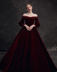 Vintage Burgundy velvet long prom dress with beading on Storenvy Elegant Velvet Ball Gown Evening Dress, Prom Season Velvet Gown, Velvet Prom Gown For Prom Season, Velvet Ball Gown For Wedding, Velvet Gown For Prom Season, Velvet Prom Evening Dress, Velvet Evening Dress For Wedding And Prom Season, Velvet Evening Dress For Prom, Velvet Dress For Banquet And Prom Season