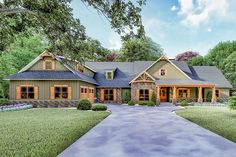 4 Beds, 4 Baths, 1 Stories, 2 Car Garage, 5098 Sq Ft, Country House Plan. Luxury Craftsman House Plans, Craftsman Ranch, Courtyard Entry, Houses Plans, Safe Room, Craftsman Style House Plans, Craftsman House Plan, Country House Plan, Craftsman Bungalows