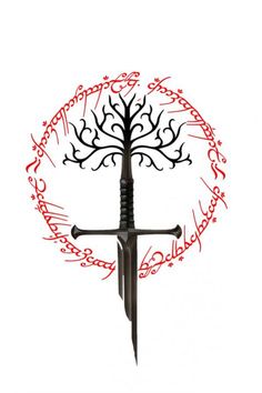 White Tree Of Gondor, Tree Of Gondor, Tattoo Diy, Stick N Poke, 4 Tattoo