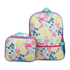 This backpack with either a fun print or color blocking solid colors comes with a detachable insulated lunch kit. Back and shoulder straps are padded for comfort. Has a main compartment, front pocket, and 2 side sport mesh pockets for extra storage.# Pieces In Set: 2Included: 1 Backpack(s), 1 Lunch Bag(s)Closure Type: ZipperPockets: 1 Main Pocket With Two CompartmentsMeasurements: 12 Width/Inches, 16 Height/Inches, 5 Depth/InchesBase Material: 100% PolyesterCare: Spot CleanCountry of Origin: Imp Functional Multicolor Lunch Bag For Back To School, Multicolor Travel Lunch Bag For Back To School, Multicolor Lunch Bag For Travel And Back To School, Multicolor Back To School Lunch Bag For Travel, Functional Multicolor Lunch Box For School, Functional Multicolor School Lunch Box, Back To School Multicolor Lunch Box, White Lunch Box For Back To School, Multicolor Lunch Box For End Of School Year