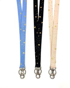 "Those beautiful Rifle Paper Co. fabric lanyards are comfortable to wear, making them perfect gift for teachers, nurses and anyone wearing ID badge. [FEATURES] ▸ Made with 4 layers of high quality cotton fabric ▸ Size: Width is approx. 5/8\" inch. Length is 15.5 in, 17.5 inch or 19.5 inch drop. Length is measured from the loop on one end to the beginning of the metal hardware on the other end. ▸ Swivel clasp hook and key ring are included ▸All items are made in a smoke-free home [Notes] ▸If you Name Tag Lanyards, Free Id, Neck Lanyard, Star Badge, Fabric Lanyard, Badge Lanyard, Nursing Teacher, Teacher Lanyard, Key Lanyard