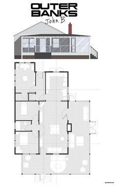 the floor plan for a house with two levels