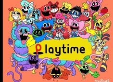 cartoon characters with the word playtime in front of them