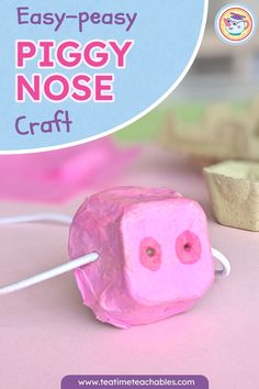 an easy piggy nose craft for kids to make