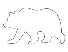 the outline of a bear on a white background