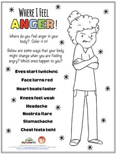 Therapeutic worksheets focused on helping kids and teens explore feelings of anger.  Tools assist kids with identifying anger triggers and healthy anger management techniques.